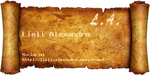 Lieli Alexandra névjegykártya